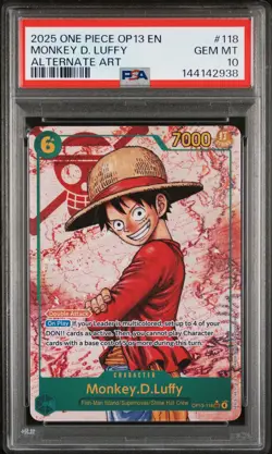 One Piece Sequential PSA 10 Luffy Ace Sabo OP13- 118 119 120 SEC Alt Art English - Image 2