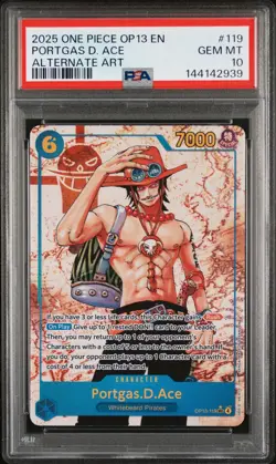 One Piece Sequential PSA 10 Luffy Ace Sabo OP13- 118 119 120 SEC Alt Art English - Image 4