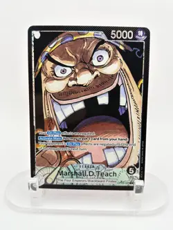 One Piece Marshall D Teach OP09-081 Leader ALT ART Emperors in the New World NM - Image 1