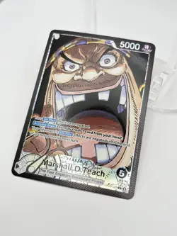 One Piece Marshall D Teach OP09-081 Leader ALT ART Emperors in the New World NM - Image 3