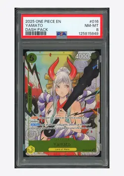 One Piece PSA 8 Yamato C Promo 2025 ST13-016 Dash Pack English - Image 1