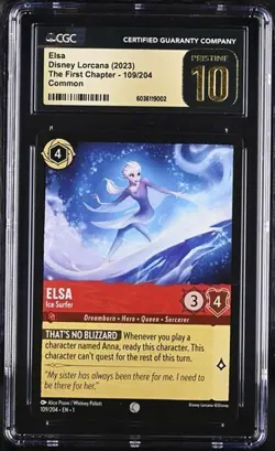 Disney Lorcana Elsa The First Chapter Enchanted CGC PRISTINE 10 - Image 1