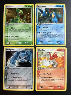 Pokemon TCG Pop Series 4 Card Lot Holo Sceptile Swampert Metagross Blaziken 2004 - Image 1