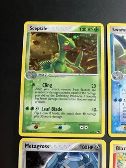 Pokemon TCG Pop Series 4 Card Lot Holo Sceptile Swampert Metagross Blaziken 2004 - Image 3