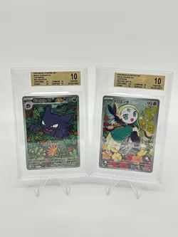 BGS 10 Pokemon Card Japanese Meloetta Haunter Mega Diancie ex AR 2CARD SET ART - Image 1