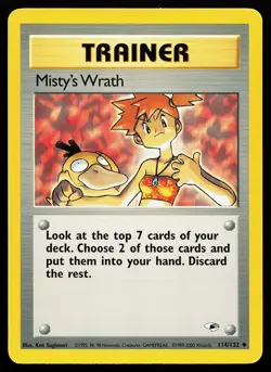 Misty's Wrath 114/132 Uncommon Gym Heroes Pokemon Card - Image 1