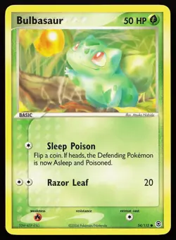 Bulbasaur 54/112 Common FireRed & LeafGreen Pokemon Card - Image 1