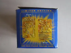 Pokemon Limited Edition 23K Gold-Plated Pikachu Trading Card - Image 3