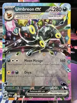 Pokemon TCG Umbreon EX 060/131 Prismatic Evolutions Double Rare NM Card - Image 1