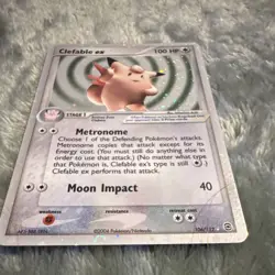 Pokemon Clefable EX FireRed & LeafGreen Holo 100HP 106/112 2004 Card - Image 2