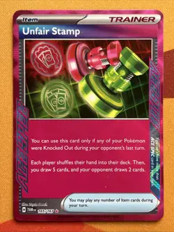 Pokemon Card - Unfair Stamp - ACE SPEC (165/167) Twilight Masquerade NM - Image 1