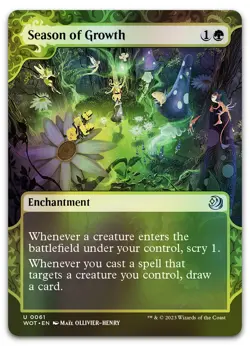 Season of Growth #61 (Foil) (NM) Wilds of Eldraine WOT Magic MTG - Image 1