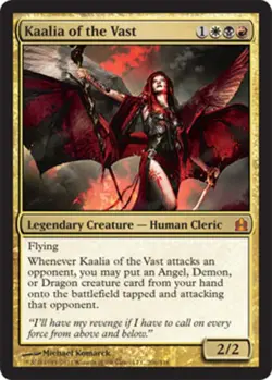 Slightly Played, English - 1 x MTG Kaalia of the Vast Commander 2011 - Image 1