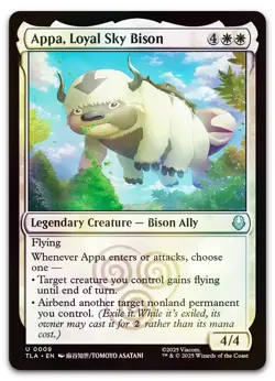 Appa, Loyal Sky Bison #9 (Foil) (NM) TLA Magic MTG - Image 1
