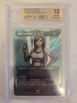 Tifa Lockhart 0536 Character Borderless-surge Foil Mtg BGS 10 - Image 1