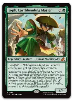 Toph, Earthbending Master #145 (NM) TLE Magic MTG - Image 1