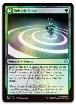 Seismic Sense #195 (Foil) (NM) TLA Magic MTG - Image 1