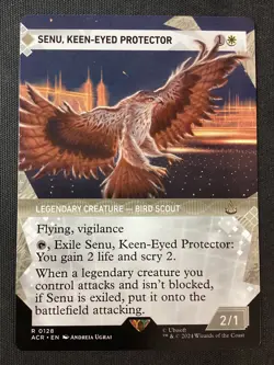 MTG UB: Assassin's Creed #128 Senu, Keen-Eyed Protector (Showcase) NM - Image 1