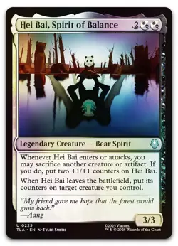 Hei Bai, Spirit of Balance #225 (Foil) (NM) TLA Magic MTG - Image 1