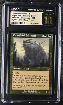 MTG Magic The Gathering Craterhoof Behemoth Innistrad Remaster CGC PRISTINE 10 - Image 1