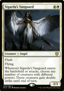 X 1 Sigarda's Vanguard NM-M Midnight Hunt MIC 008 MTG Magic The Gathering - Image 1