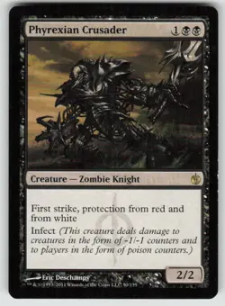 Phyrexian Crusader Mirrodin Besieged 50 Heavily Played Rare - Image 1