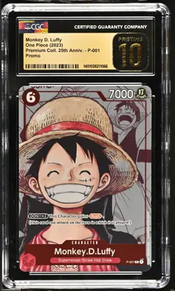 2023 One Piece Promo 25th Anniversary Monkey D Luffy Alternate Art CGC 10 #P-001 - Image 1