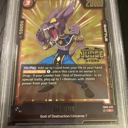 PSA 9 Beerus 2024 Dragon Ball Fusion World FB03-018 Rare Judge Pack Graded Card - Image 3