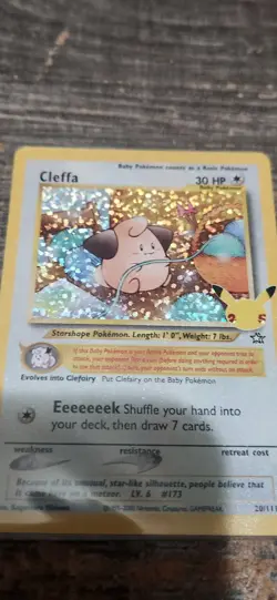 Pokemon 25th Anniversary Cleffa 20/111 Celebrations Classic Collection Holo Card - Image 3