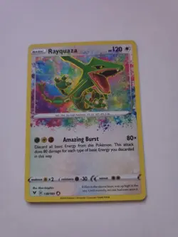 Pokemon TCG Rayquaza Card Vivid Voltage 138/185 Amazing Rare NM Condition - Image 1