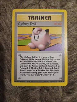 Clefairy Doll 70/102 LP Base Set Pokemon Trainer Trading Card 1999 NEAR MINT! - Image 1
