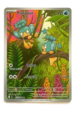 Pokemon TCG Panpour 101/086 Rare BLK EN 2025 Basic Water Card English - Image 1