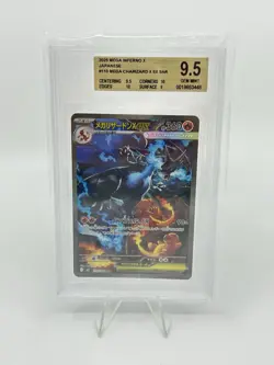 BGS 9.5 Pokemon Card Japanese Mega Charizard X ex SAR 110/080 MEGA Inferno X - Image 1