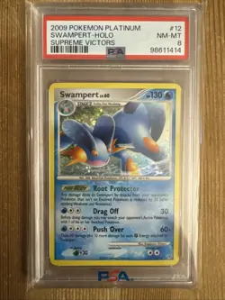 PSA 8 Swampert Holo 12/147 Platinum Supreme Victors Pokemon Card - Image 1