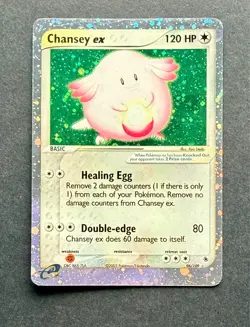 Pokemon Chansey EX Holo Ruby and Sapphire #96/109 Ultra Rare Card 2003 LP - Image 2