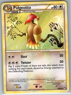 Pidgeotto 48/95 Non Holo Call of Legends - Pokemon Card - NM - Image 1