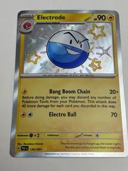 Pokemon TCG Electrode 134/091 Sv: Paldean Fates Shiny Rare Card NM Condition - Image 4