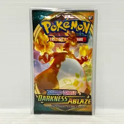 1x Sword & Shield Darkness Ablaze Sealed Pokemon Card Booster Pack - Image 1
