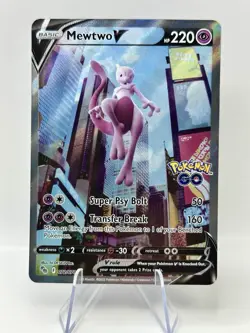 Pokemon TCG Mewtwo v Full Art Holo Ultra Rare Card Pokemon 072/078 - Image 1