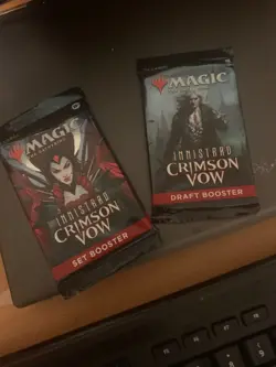 Magic the gathering 3 Packs 2 Crimson Vow Set &Draft booster, Wilds of Elderaine - Image 1