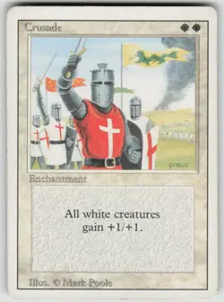 MTG Crusade Revised Edition Regular Rare DAMAGED - Image 1
