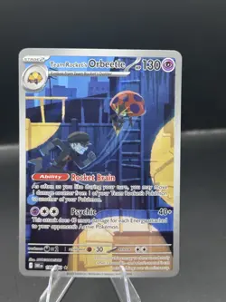 Pokemon TCG Team Rocket’s Orbeetle 198/182 Destined Rivals Illustration Rare NM - Image 1