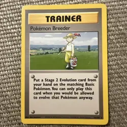 1999 Pokemon TCG Trainer: Pokemon Breeder - Base Set Rare Unlimited 76/102 - Image 1