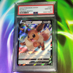 PSA 10 Pokemon SwSh Eevee V Crown Zenith 108 Gem Mint Free Shipping - Image 1