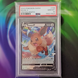 PSA 10 Pokemon SwSh Eevee V Crown Zenith 108 Gem Mint Free Shipping - Image 2