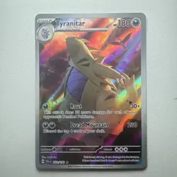 Pokemon TCG Scarlet & Violet Paldea Evolved Tyranitar Holo Card 222/193 Full Art - Image 1