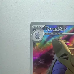 Pokemon TCG Scarlet & Violet Paldea Evolved Tyranitar Holo Card 222/193 Full Art - Image 2