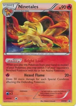 Moderately Played, English - 1 x Pokemon Ninetales - BW66 - Promotional Black an - Image 1