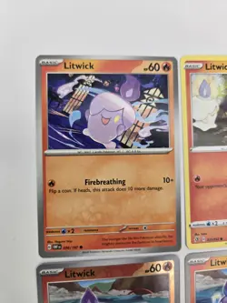 Lot of 12 Litwick Lampent Chandelure Various Pokemon Card Lot Rare Reverse Holo - Image 3