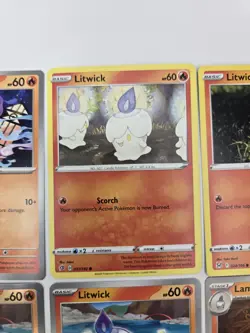 Lot of 12 Litwick Lampent Chandelure Various Pokemon Card Lot Rare Reverse Holo - Image 4
